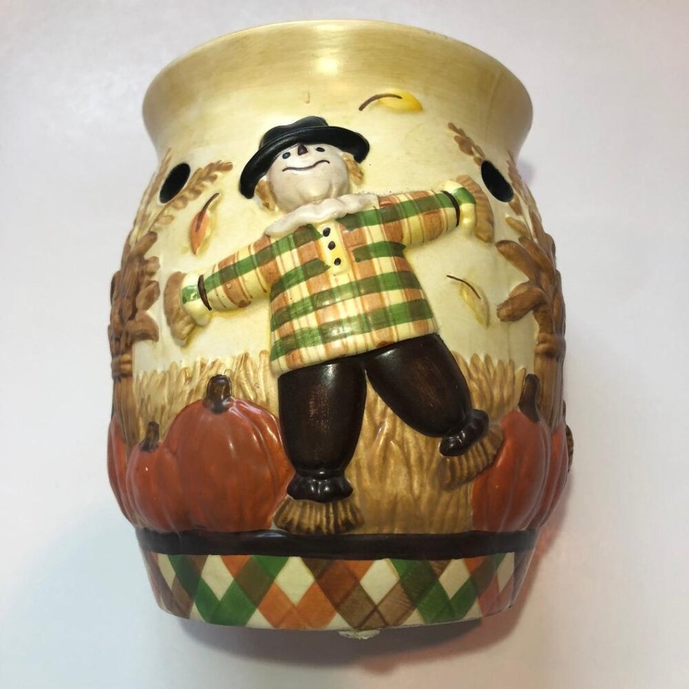 Yankee Candle, Ceramic, Harvest Pumpkin Scarecrow, Wax Warmer/Tea Light Holder
